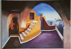 Montée d'escaliers Grecque