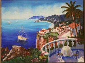 Village et mer Médirerrannée